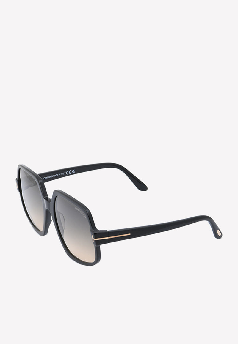 Tom Ford Delphine Butterfly Acetate Sunglasses Gray FT099201B60BLACK