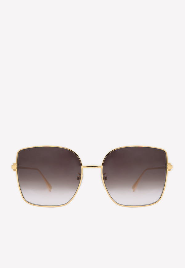Fendi FF Oversized Square Sunglasses Grey FE40013UGREY