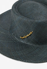 قبعة جينا من القش بأحجار المرجان