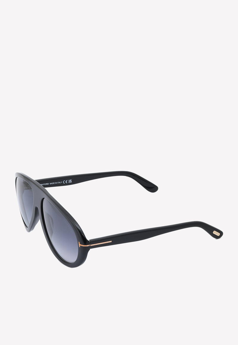 Tom Ford Camillo Acetate Sunglasses Gray FT098801B60BLACK