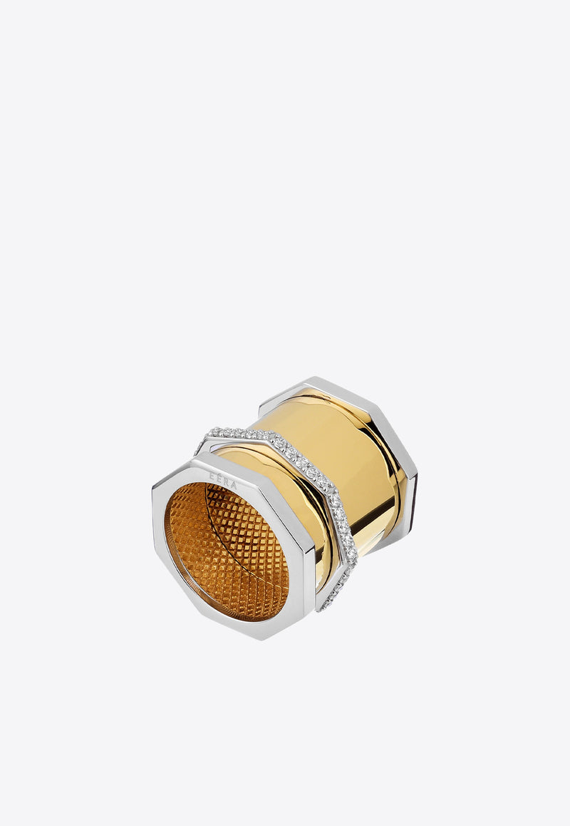 EÉRA Special Order - Tubo Diamond Embellished Ring in 18k Gold Gold TURIPL01U2