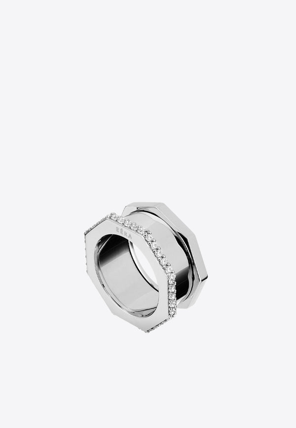 EÉRA Special Order - Tubo Diamond Embellished Ring in 18k Gold White Gold TURIPL02U1