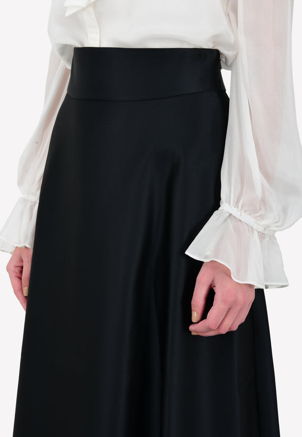 Temperley London Black Fancy A-line Floor-Length Skirt 17UFNY52097
