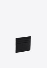 Valentino Black Identity Cardholder in Elk-Print Calfskin WY2P0S49VXY 0NO