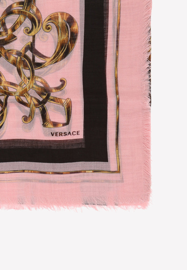 شال من مزيج الحرير بطبعة الباروك