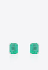 Vivid Jewelers Special Order - Certified Colombian Emerald Studs Green