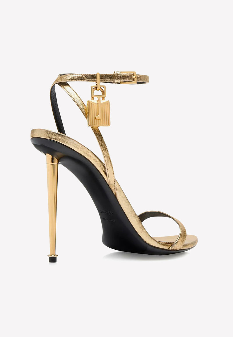 Tom Ford 115 Padlock Leather Sandals W2272-LSP014G 1Y004 Gold