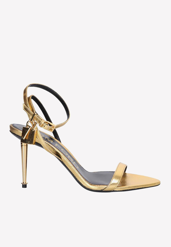 Tom Ford 85 Padlock Leather Sandals W2748-LSP014G 1Y004 Gold