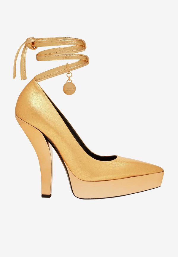 Tom Ford 130 Platform Pumps in Nappa Leather W3181-LSP014G 1Y004 Gold
