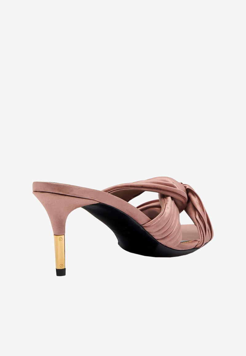 Tom Ford 65 Pleated Satin Mules W3278-ISA049G 1P019 Pink