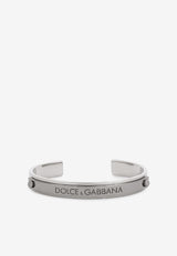 Dolce & Gabbana Logo-Engraved Cuff Bracelet Silver WBP1T1 W1111 87655
