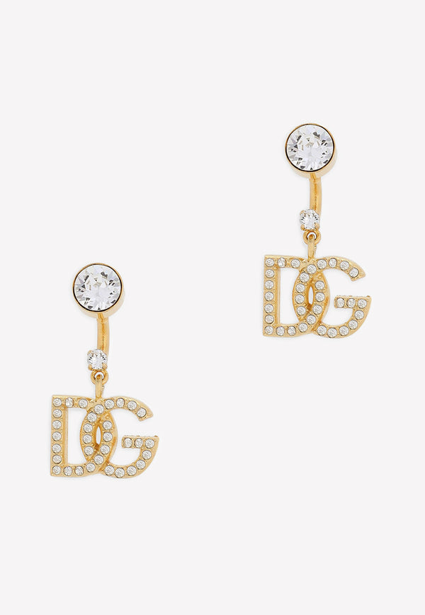 Dolce & Gabbana DG Logo Crystal Earrings Gold WEN6L1 W1111 ZOO00