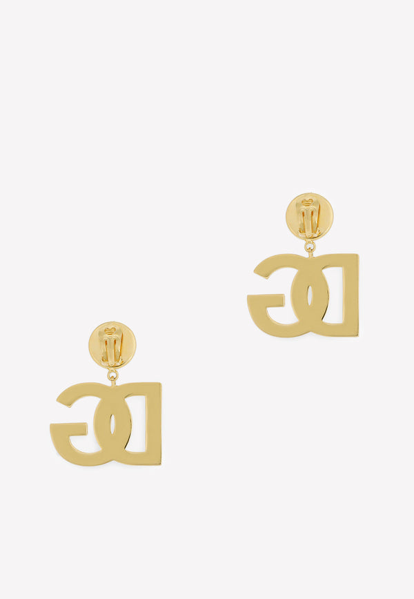 Dolce & Gabbana DG Logo Clip-On Earrings Gold WEN6P2 W1111 ZOO00