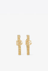 Dolce & Gabbana DG Logo Creole Hoop Earrings Gold WEN6P4 W1111 ZOO00