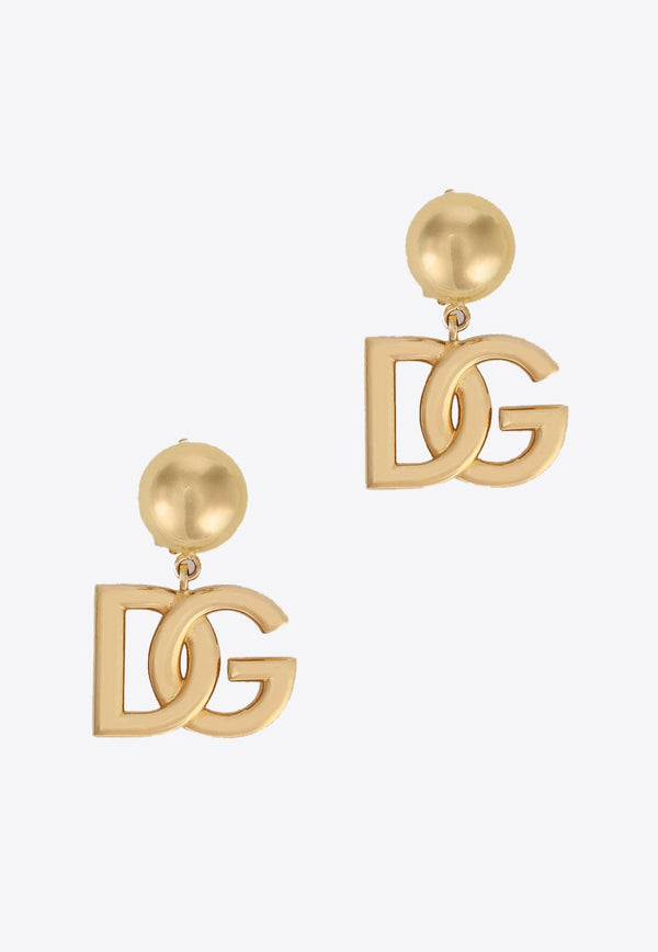 Dolce & Gabbana DG Logo Clip-On Earrings Gold WEN6P6 W1111 ZOO00