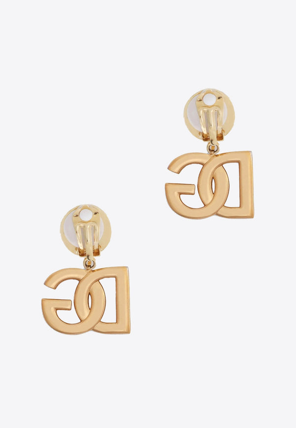 Dolce & Gabbana DG Logo Clip-On Earrings Gold WEN6P6 W1111 ZOO00