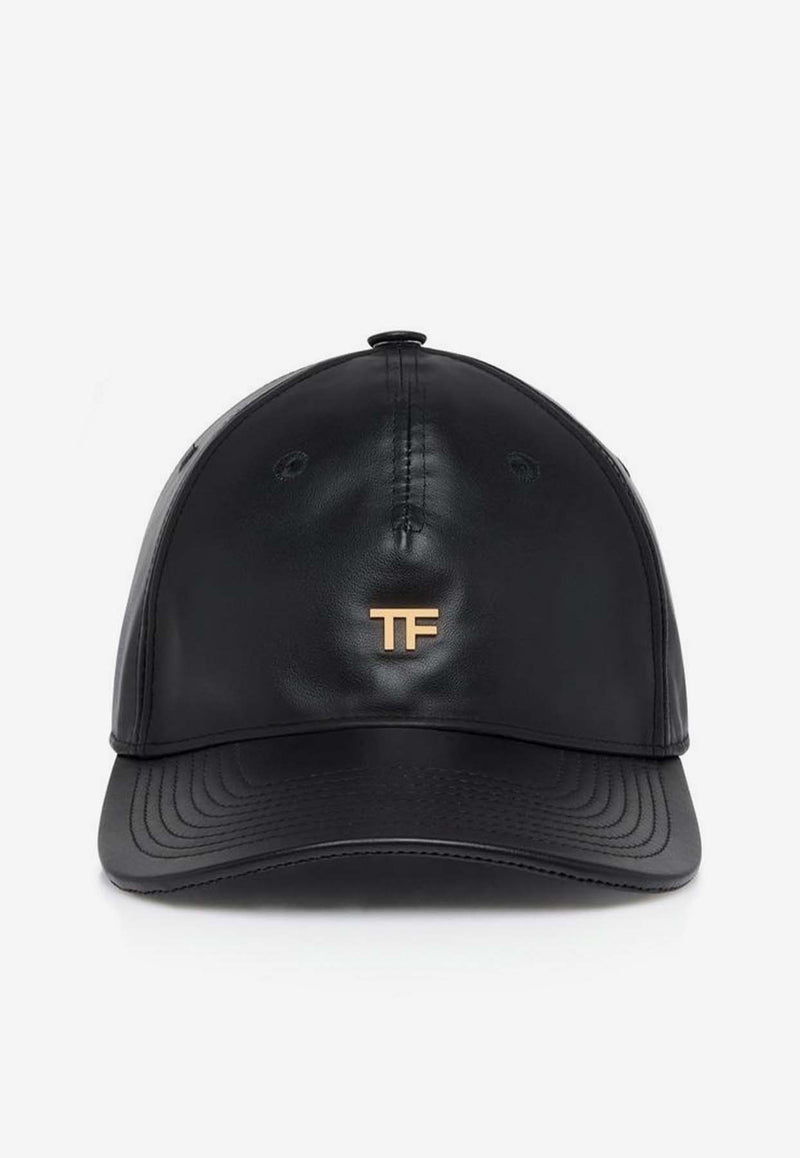 Tom Ford Leather TF Baseball Cap Black WH002T-LCL104 U9000