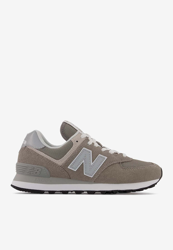 New Balance 574 Low-Top Sneakers in Gray with White WL574EVG