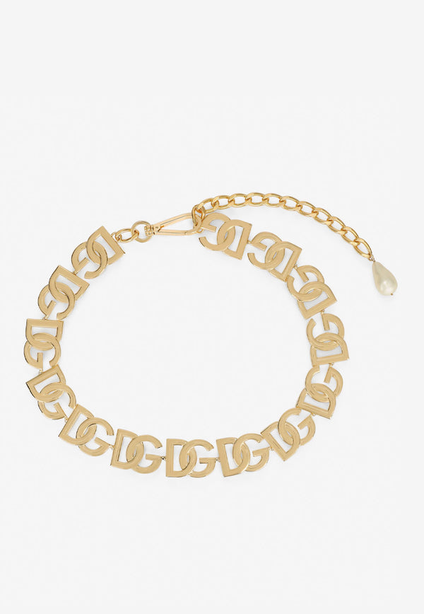 Dolce & Gabbana DG Logo Chain Belt Gold WLN6P2 W1111 ZOO00