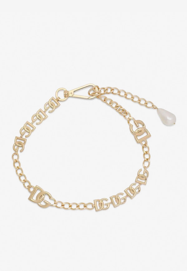 Dolce & Gabbana DG Logo Chain-Link Belt Gold WLN6P3 W1111 ZOO00