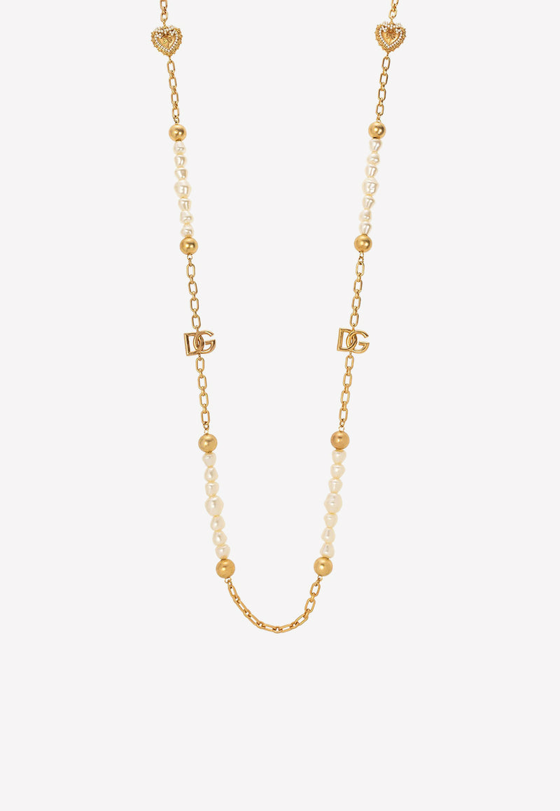 Pearl and Chain Necklace Dolce & Gabbana WNN8P5 W1111 ZOO00