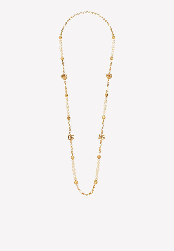 Pearl and Chain Necklace Dolce & Gabbana WNN8P5 W1111 ZOO00