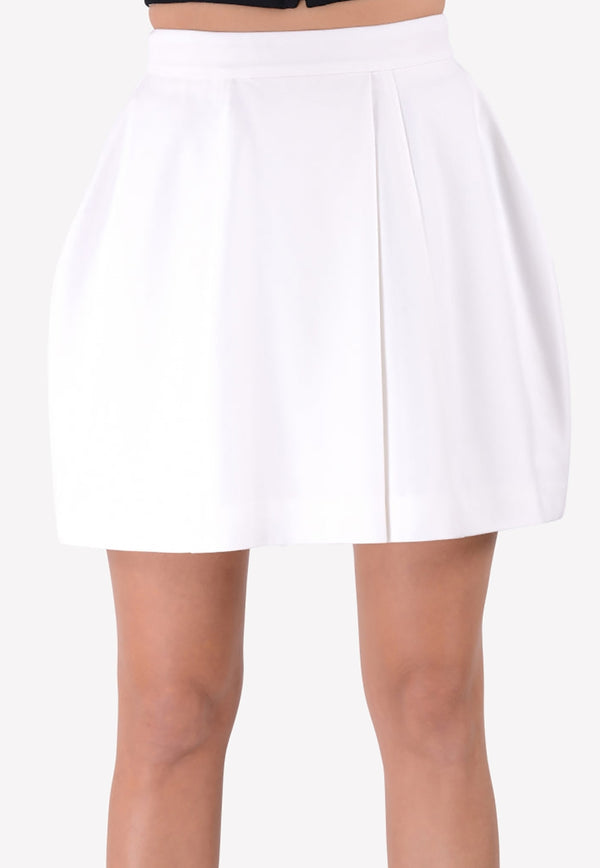 Vera Wang White Pleated Mini Skirt R217S71 White