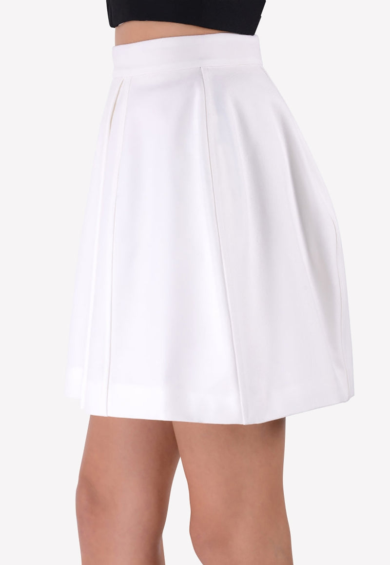 Vera Wang White Pleated Mini Skirt R217S71 White