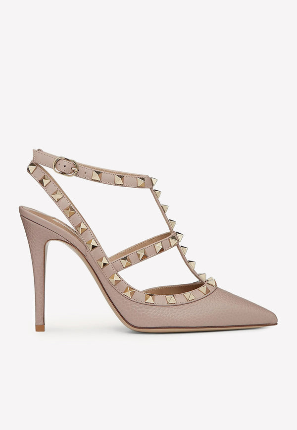 Valentino Rockstud 105 Grained Leather Pumps Blush XW2S0393VCE P45