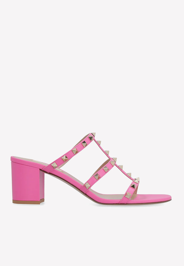 Valentino Rockstud 60 Calf Leather Sandals Pink XW2S0C47VOD HW4
