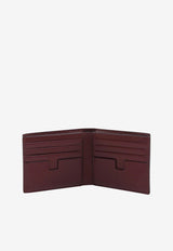 Tom Ford Logo Print Cardholder in Croc-Embossed Leather Brown Y0228-LCL239G 1B017