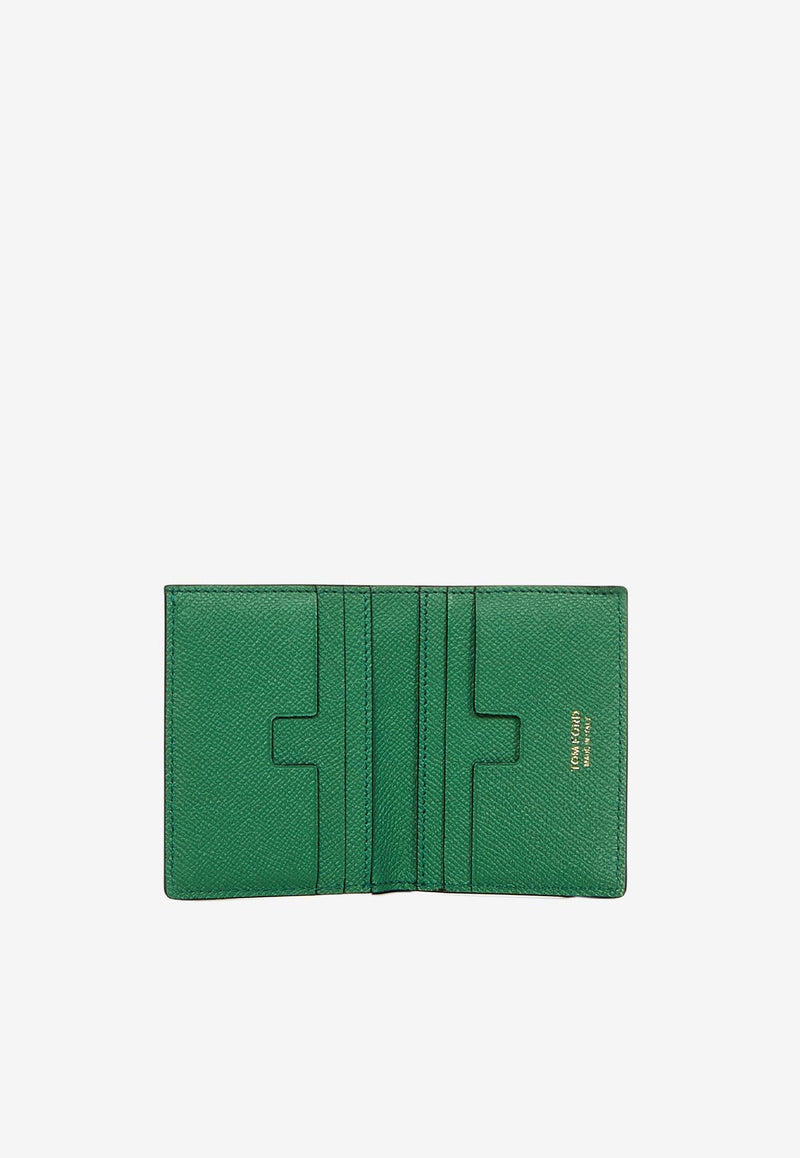 Tom Ford TF Monogram Wallet in Grained Leather Green YM279-LCL081G 1E012
