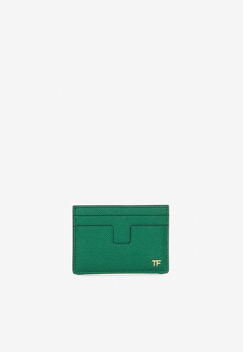 Tom Ford TF Cardholder in Grained Leather with Money Clip Green YM341-LCL081G 1E012
