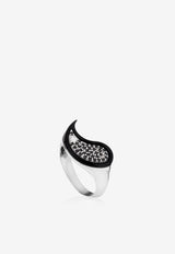 EÉRA Special Order - Yin Yang Diamond Ring in 18-karat Black and White Gold Black YYRIME09U1