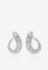Y-Conic 18-Karat White Gold Diamond Hoop Earrings
