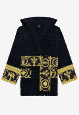 Versace I Love Baroque Bathrobe with Hood Black ZACJ00019 ZCOSP052 Z4800