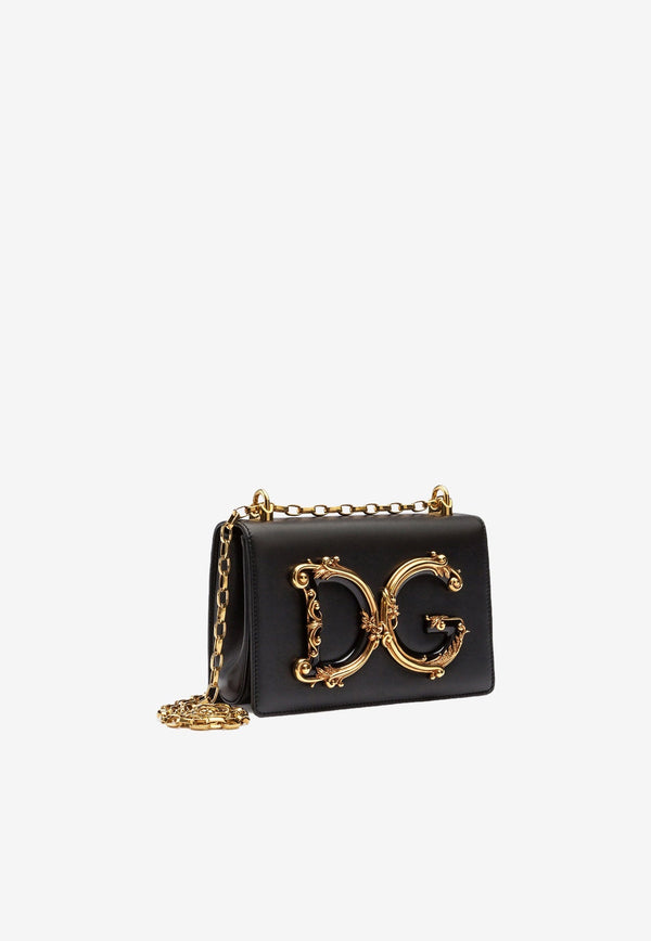 Dolce & Gabbana DG Girls Nappa Leather Chain Shoulder Bag BB6498 AZ801 80999