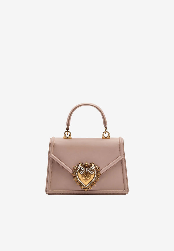 Dolce & Gabbana Small Devotion Metallic Leather Top Handle Bag BB6711 AV893 80412