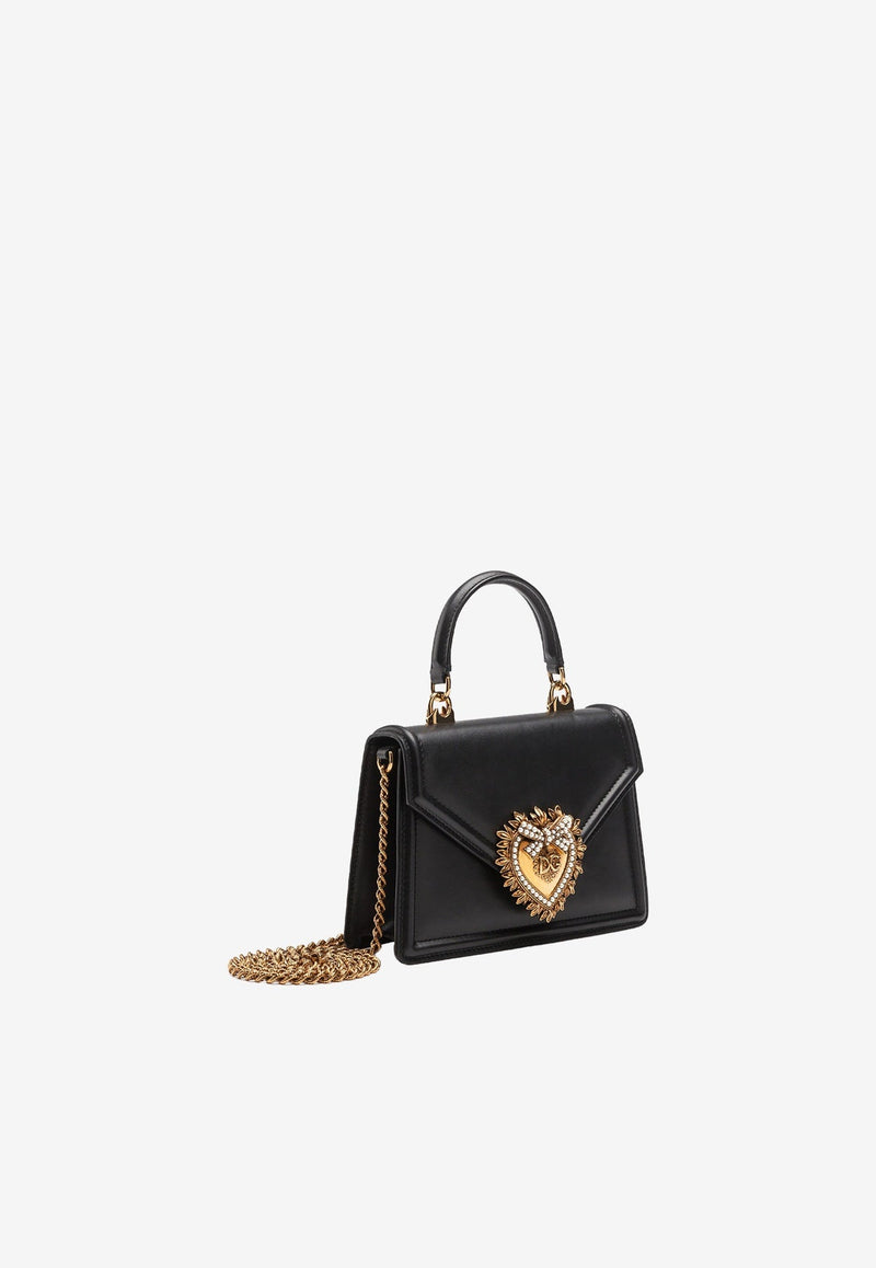 Dolce & Gabbana Small Devotion Metallic Leather Top Handle Bag BB6711 AV893 80999