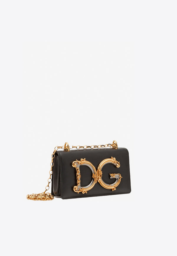 Dolce & Gabbana DG Girls Calfskin Chain Phone Bag BI1416 AW070 80999