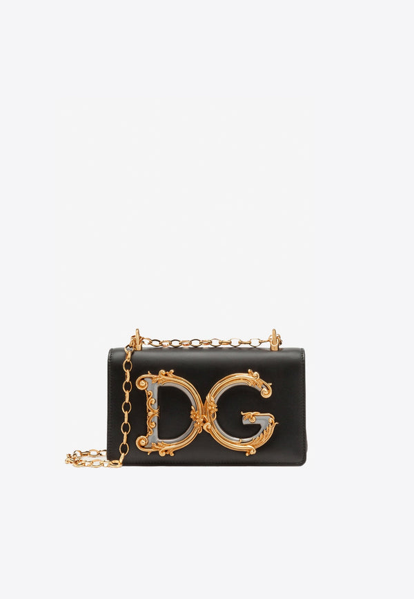 Dolce & Gabbana DG Girls Calfskin Chain Phone Bag BI1416 AW070 80999