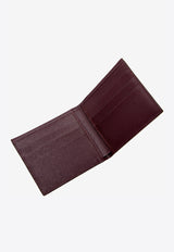 Dolce & Gabbana Purple Logo Plaque Bi-Fold Wallet in Dauphine Leather BP1321 AZ602 80308