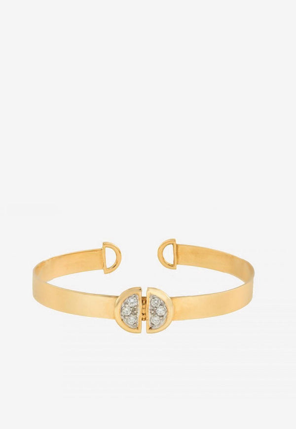Djihan LadyBug Diamond Paved Bracelet in 18-karat Yellow Gold Gold Bra-356