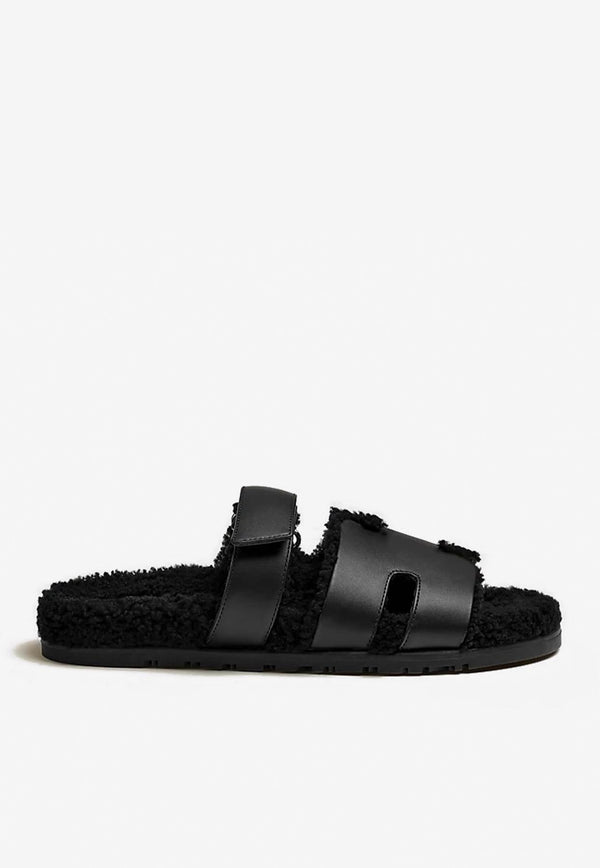 Chypre Sandals in Calfskin and Shearling
