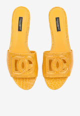 DG Millenials Fianchi Coco Crocodile Leather Slides