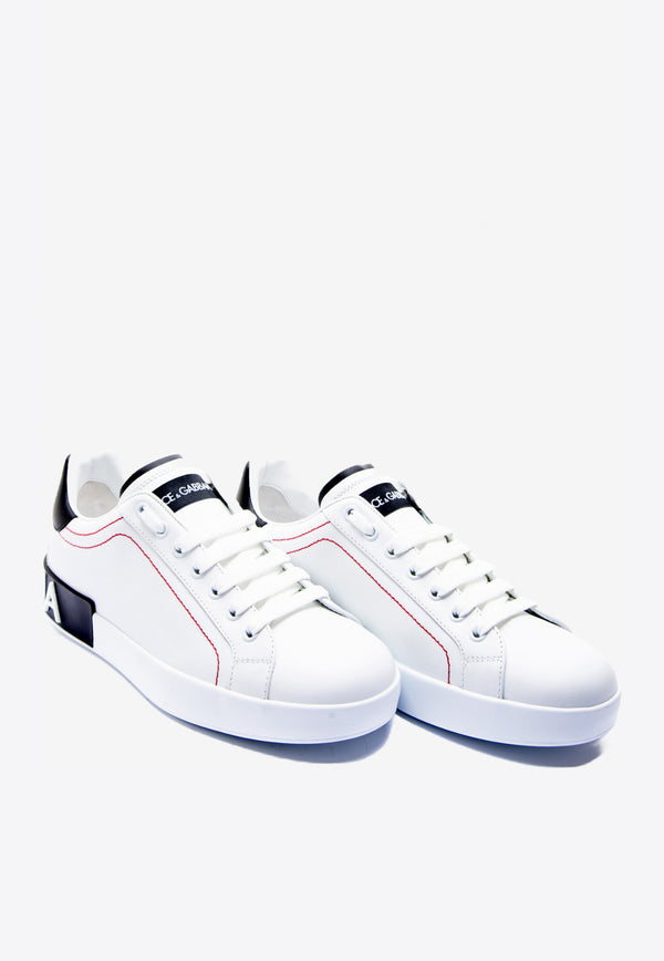 Dolce & Gabbana White Portofino Low-Top Leather Sneakers CS1760 AH526 89697