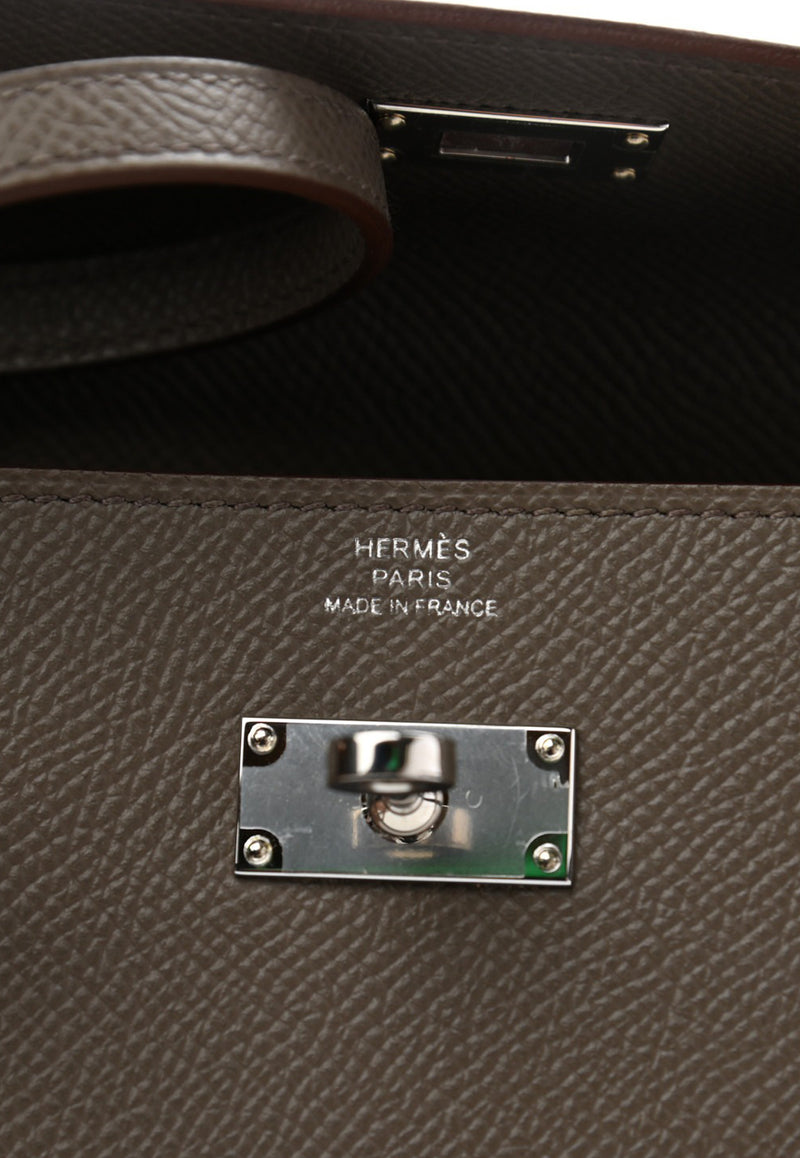 Kelly To Go Touch Wallet in Etain Epsom with Gold Hardware