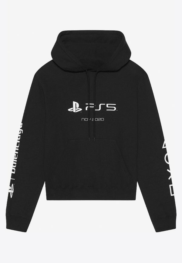 Balenciaga PlayStation™ Fitted Hooded Sweatshirt Black 657034-TKVF4 1070