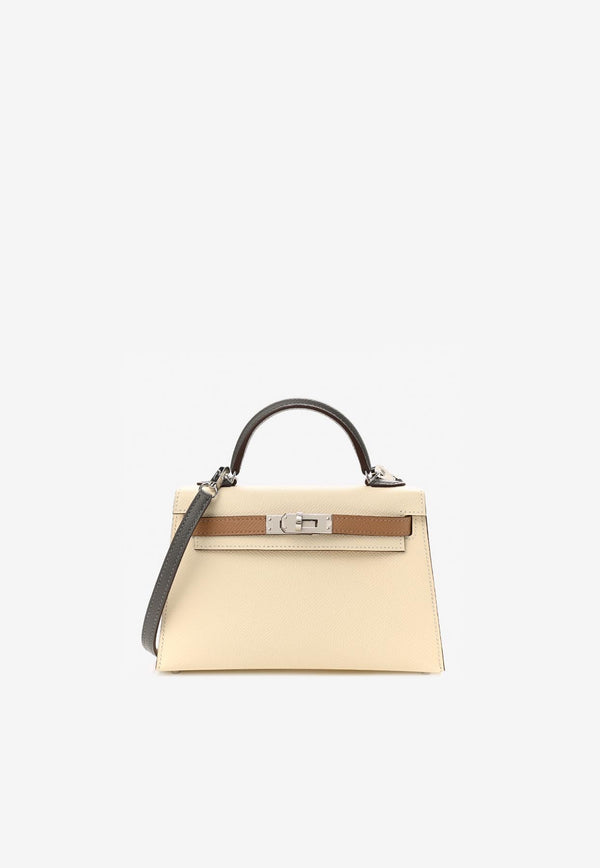 Hermes Kelly Sellier 25 Bag Nata / Chai / Gris Meyer Palladium Hardware  Epsom