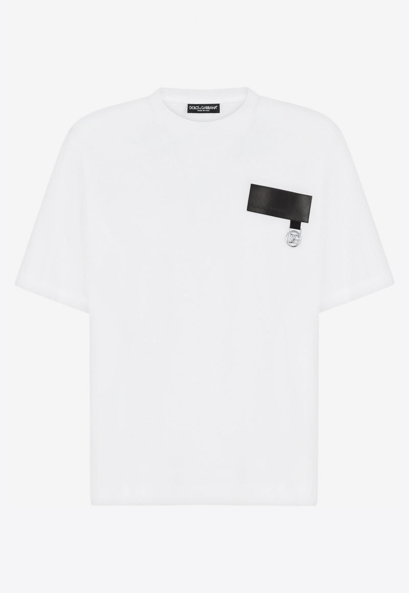 Dolce & Gabbana Logo Patch Cotton T-shirt White G8NC5Z G7A2H W0800